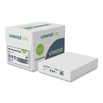 Universal® 50% Recycled Copy Paper, 92 Bright, 20 Lb, 8.5 X 11, White, 500 Sheets-ream, 5 Reams-carton freeshipping - TVN Wholesale
